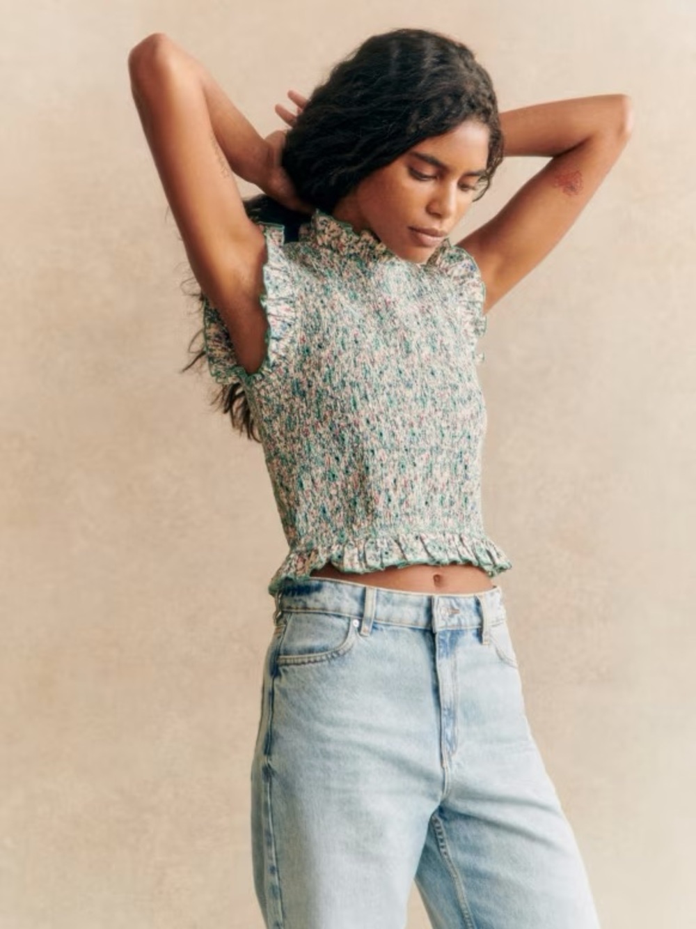 NWT Sézane Samona Blouse in Ostuni Print Size 4/36 - Picture 1 of 10